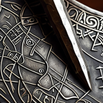 **

A close-up of intricate runic symbols being engraved onto a piece of armor. Focus on the detail of the runes, the tools used for engraving (mithril chisel and ether hammer), and the magical ink. Emphasize the precision and care required for runic alchemy, creating a sense of ancient power and craftsmanship.

**