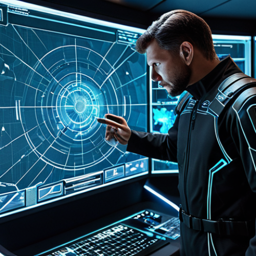 Home 7 A professional male strategist in a sleek, modest tech-suit, focused intently on a large holographic tactical map displaying complex game data in a futuristic command center. The lighting is ambient and strategic, highlighting the detailed interface. He is fully clothed, appropriate attire, safe for work, perfect anatomy, correct proportions, natural pose, well-formed hands, proper finger count, natural body proportions, professional photography, high quality, family-friendly.