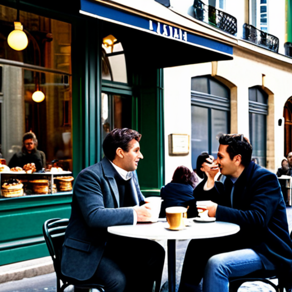 아레스 모바일 접속 최적화 - Chic Parisian Cafe Scene**

"A cozy Parisian cafe scene, fully clothed patrons enjoying coffee and p...