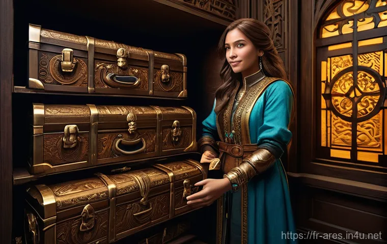 아레스 결투장 보상 - **Prompt:** A triumphant, gender-neutral hero stands center stage in a grand, ancient Ares Duel Aren...