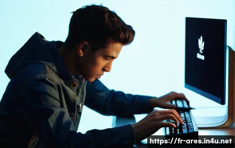 아레스 시간 한정 아이템 - **Prompt:** "A person, aged late 20s, with a look of intense focus and excitement, sits in front of ...