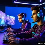 아레스 유저 채팅 명령어 - A dynamic esports team in a high-intensity gaming environment, focused on using rapid chat commands ...